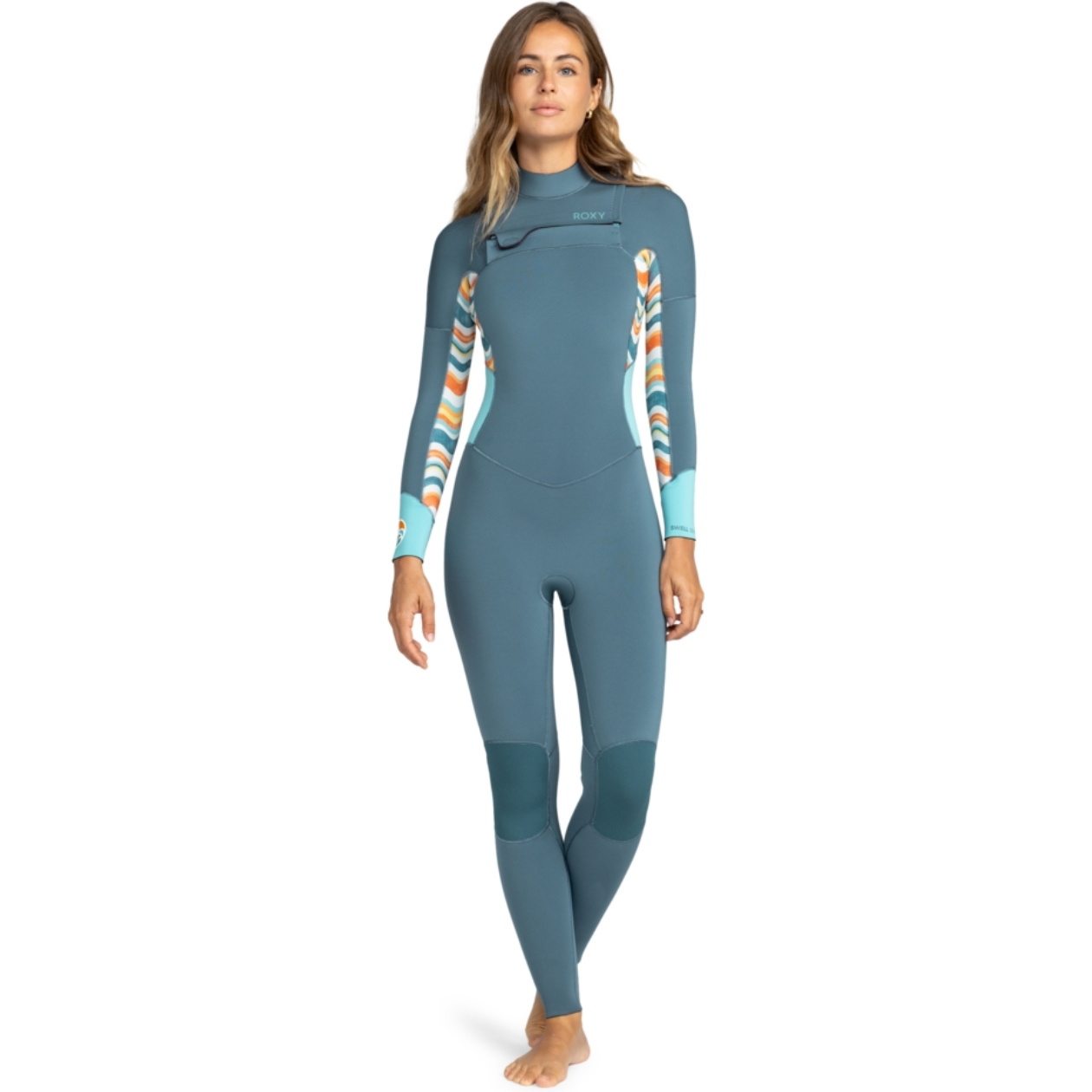2025 Roxy Womens Swell Series 4/3mm Chest Zip Wetsuit ERJW103125 - Starglazer